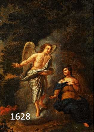 UNBEK. KÜNSTLER D. 18. JHD., WOHL SÜDDEUTSCHLAND, DER ENGEL ERSCHEINT HAGAR IN DER WÜSTE, IM HINTERGRUND DER SCHLAFENDE ISMAEL, QUALITÄTVOLLE ...