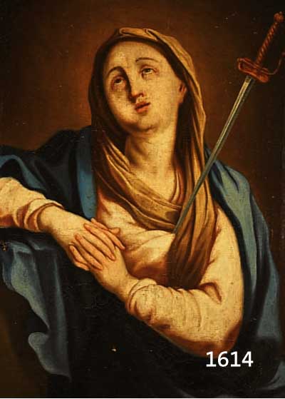UNBEK. KÜNSTLER DES 18. JHD., ZWEI GEGENSTÜCKE, MARIA MIT DEM SCHMERZENS- SCHWERT IN DER BRUST UND JESUS AN DER GEISSEL- SÄULE, ÖL/LWD. (L. ...