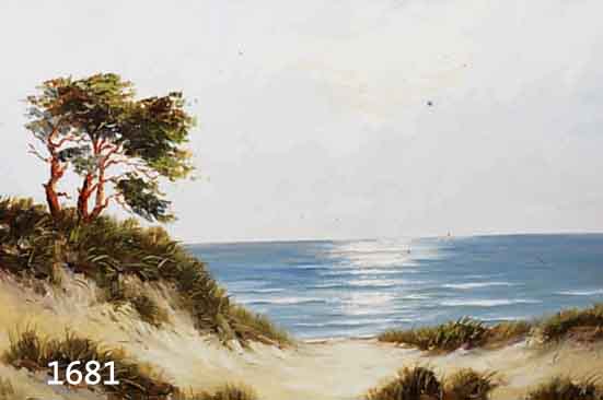 LUKAS LARSEN, GERHARD, 1911 SWINEMÜNDE, STUD. IN STETTIN, DÜSSELDORF, DÜNENLANDSCHAFT SIGNIERT, ÖL/LWD., 60 X 50 CM, RAHMEN