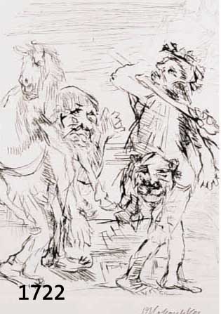 KOKOSCHKA, OSKAR, 1886-1980, RADIERUNG AUS ARISTOPHANES UM 1967, HANDSIGN., 26X20 CM, PP.