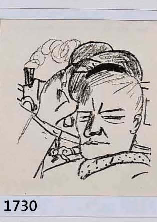 BECKMANN, MAX, 1884-1950, LITHOGRAPHIE 1937, SELBSTPORTRÄT, AUFLAGE 100 EX., 8.5X8 CM, PP.