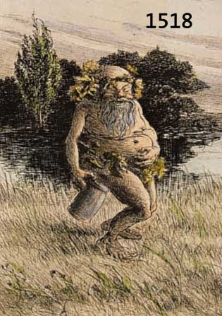 ZILLE, HEINRICH, 1858-1929, RADIERUNG, BACCHUS, HANDKOLORIERT, RÜCK- SEITIG NACHLAßSTEMPEL, STEMPEL- SIGNATUR, 19X13 CM, PP.