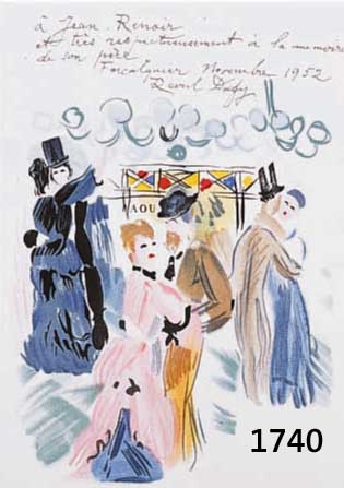 DUFY, RAOUL, 1887-1953, VIER FARBLITHO- GRAPHIEN AUS: HOMMAGE A RAOUL DUFY, LIBRAIRIE PERRIN PARIS 1965, BLATTGR. JE CA. 30 X 24 CM, PP