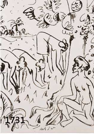 PECHSTEIN, MAX, 1881-1955, DREI LITHOGRAPHIEN AUS: REISEBILDER ITALIEN, SÜDSEE, PAN-PRESSE, PAUL CASSIRER BERLIN 1919, BLATTGR. JE CA. 28 X 36 ...