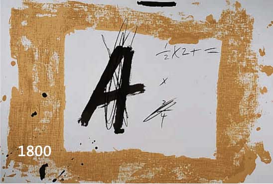 TAPIES, ANTONI, GEB. 1923, DREI FARBLITHO- GRAPHIEN, UNTERSCH. GRÖßEN, 1 X MIT ZWEI BUGFALTEN