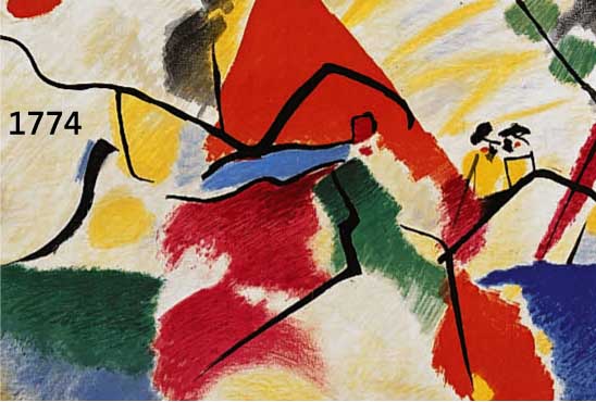 KANDINSKY, WASSILY, 1866-1944, DREI FARBLITHOGRAPHIEN, DOPPELBLÄTTER MIT BUGFALTEN, BLATTGR. JE CA. 38 X 56 CM, PP