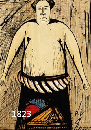 BUFFET, BERNARD, 1928-1999, ZWEI FARBLITHO- GRAPHIEN AUS: EINE REISE NACH JAPAN, MOURLOT PARIS 1981, AUFLAGE 200 EXEMPLARE, 47 X 63 CM MIT ...