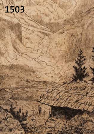 THOMA, HANS, 1839-1924, BLÜMLISALP, RADIERUNG VON 1909, IN DER PLATTE BETITELT UND DATIERT, RE. U. HANDSIGNIERT, GEBRÄUNT, CA. 29 X 18 CM
