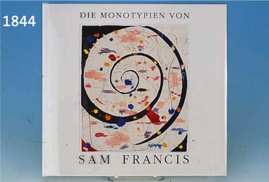 FRANCIS, SAM, AMERIK. MALER U. GRAFIKER, GEB. GEB. 1923 SAN MATEO/KALIFORNIEN, BUCH-KUNST- WERK: DIE MONOTYPIEN, DREISPRACHIGES BUCH MIT 150 VOM ...