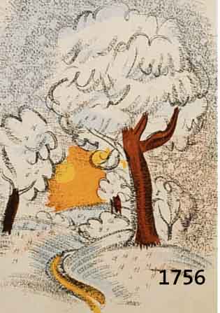 DUFY, RAOUL, 1887-1953, LANDSCHAFT IM FRÜHLING, FARBLITHOGRAPHIE, CA. 20 X 17 CM,PP