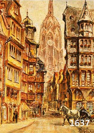 DÖRING, MITTE 20. JH. ANSICHT VON FRANKFURT, ÖL/LWD., SIGNIERT, 30 X 24 CM, RAHMEN