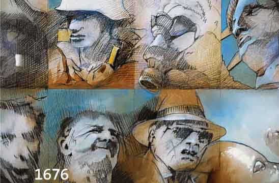 BLANKE, WOLFGANG, GEB. 1948 MÜNSTER, SEELENLANDSCHAFT, MISCHTECHNIK AUF PAPIER, MITTIG UNTEN SIGN. UND DAT. 29.11.88, CA. 68 X 98 CM, U.GL., R.