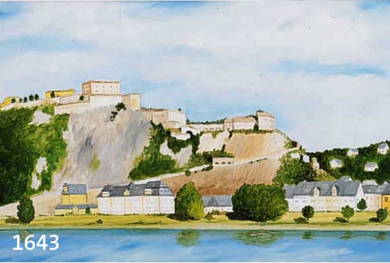 THOMMES, ARMIN, GEB. 1962 OBERWESEL, FESTUNG EHRENBREITSTEIN, ÖL AUF LWD, RE. U. SIGNIERT UND DAT. 01, CA. 50 X 60 CM, R.