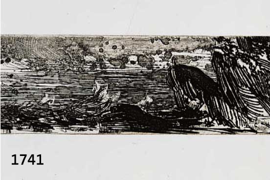 JANSSEN, HORST, 1929-1995, ZWEI RADIERUNGEN AUS GRIFFELKUNST, IN DER PLATTE BEZ. LANGEN- HORN, RE. U. JEWEILS HANDSIGNIERT, CA. 5 X 29 CM, ...