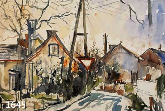 SCHMIDT, KURT, DORFSTRAßE, AQUARELL, RE. U. MONOGR. UND DAT. 19, CA. 45 X 60 CM, PP, U.GL., R.