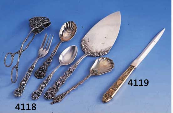BRIEFÖFFNER, FRANKREICH UM 1900, 800ER SILBER TEILVERGOLDET, MEISTERMARKE UNLES., RENAISSANCEDEKOR MIT FUELLHÖRNERN UND AES- KULAPSTAB, KLINGE ...