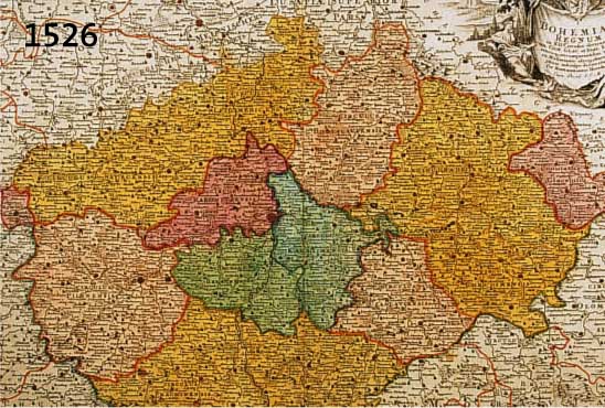 KONVOLUT VON 5 BLATT ALTER KARTEN, BÖHMEN, 1.) ALTKOLOR. UND GOLDGEHÖHTE KUPFERSTICHK. V. HOMANN, CA. 1745, BOHEMIAE REGNUM..., MIT SCHÖNER ...