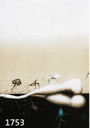 Wunderlich, Paul, geb. 1927, Farblithographie, handsigniert, num. XI/L, ca. 60 x 45 cm, PP, u.Gl., R.