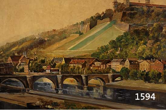 ABSMEIER, MÜNCHENER KÜNSTLER 1. HÄLFTE 20. JH., BLICK AUF DIE FESTE MARIENBERG BEI WÜRZBURG, ÖL/LWD., SIGN., BEZ. MÜNCHEN U. DAT. 1938, 51 X ...