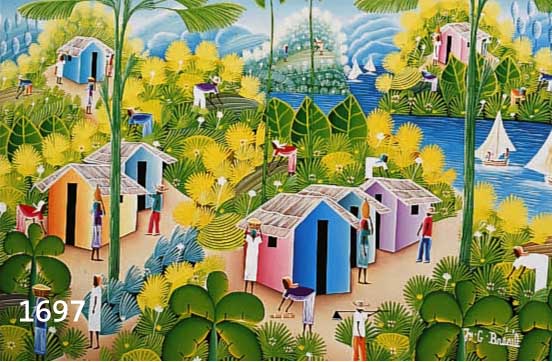 BRESIL, JEAN GILLES, GEB. 1960 PORT AU PRINCE/HAITI, LERNTE BEI ROOSEVELT SANON UND YVES JEAN PIERRE, SEINE WERKE FINDEN SICH IN SAMMLUNGEN IN DEN ...