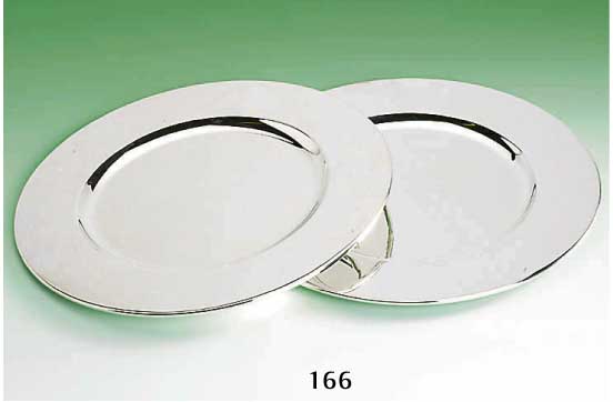 3 Platzteller bzw. Tabletts, 925er Silber, Gebr. Deyle SchwÄbisch GmÜnd, breiter glatter Rand, hervorr. QualitÄt, D. ca. 29 cm, total ca. 1857 ...