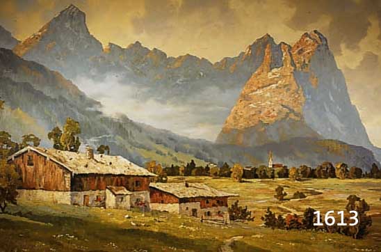 SPÖRL, ERICH, MÜNCHENER LANDSCHAFTSMALER, TÄTIG 1. HÄLFTE 20. JH., BLICK AUF WETTER- STEIN (GARMISCH), ÖL/LWD., SIGN., DAT. 1940 UND ORTSBEZ. ...