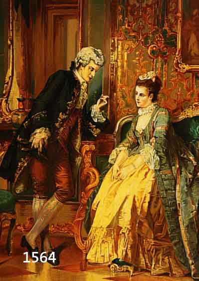 WICHT, G., ROKOKOSALON MIT DAME UND KAVALIER, ÖL/LWD., (L. ALTERSSPUREN), SIGN. U. RE., DAT. 1886, 70 X 54,5 CM, PRUNKRAHMEN