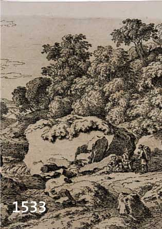 KOBELL, FERDINAND, 1740-1799, JÄGER, ZWEI RADIERUNGEN VON 1774, IN DER PLATTE SIGN. UND DAT., JE CA. 10 X 10 CM, PP