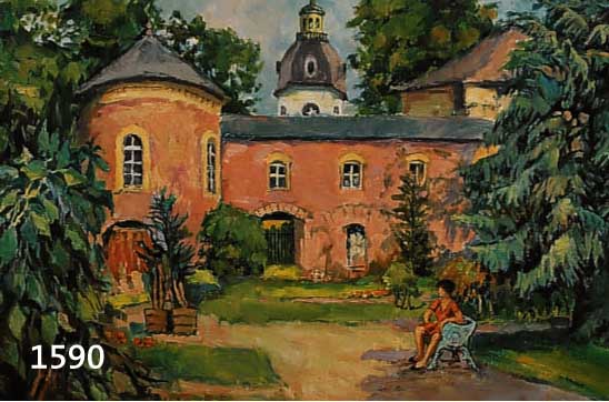 Bauer, Josefine, Die Orangerie in Karlsruhe Öl/Lwd, signiert, datiert 1968, ca. 44 x 57 cm ,R.