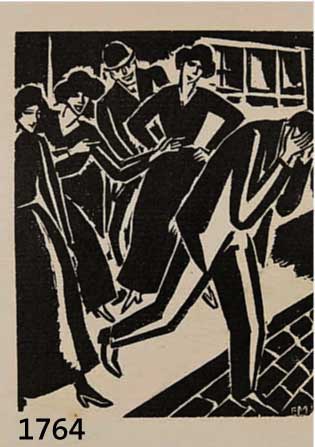MASAREEL, FRANS, 1889-1972, 10 HOLZSCHNITTE VON 1920, IM STOCK MONOGR., CA. 10 X 7 CM
