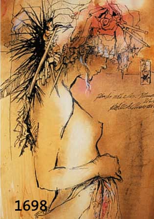 Knorr-Borocco, H. Mica, geb. 1939 Konstanz, Weibliche Knospe, Farblithographie von 1985, handsigniert und dat., num. 161/175, ca. 51 x 38 cm