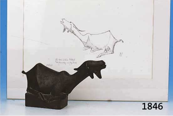 ROEDER, EMY, 1890 WÜRZBURG-1971, BEKANNTE DEUTSCHE BILDHAUERIN, WERKE IN ZAHLREICHEN MUSEEN VERTRETEN, HIER: BRONZESKULPTUR EINER STILISIERTEN ...
