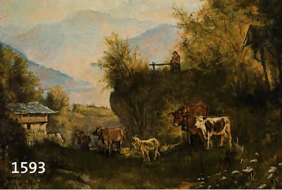 CORNETT, CURT, DEUTSCHER MALER, 20. JH., ALMSOMMER, ÖL/LWD, RE. U. SIGN., CA. 60 X 70 CM, R.