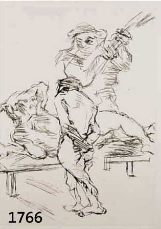 KOKOSCHKA, OSKAR, 1886-1980, ARISTOPHANES, RADIERUNG VON 1967, HANDSIGNIERT, CA. 26 X 20 CM, PP