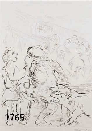 KOKOSCHKA, OSKAR, 1886-1980, WEIHRAUCHOPFER, RADIERUNG VON 1967, HANDSIGNIERT, CA. 26 X 20 CM, PP