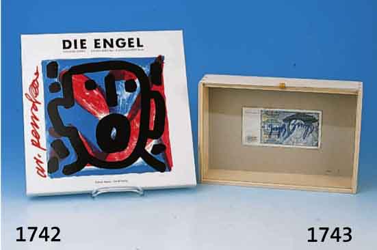 PENCK, A.R., GEB. 1939, KASSETTE: DIE ENGEL, (KURZOPERN) MIT ZWEI CDS UND BUCH, HAND- SIGNIERT, DAZU DREI HANDSIGNIERTE MULTIPLES