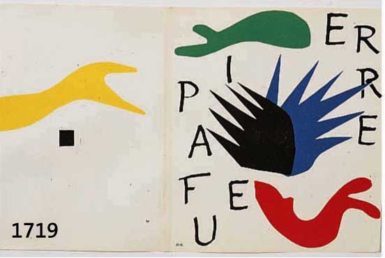 MATISSE, HENRI, 1869-1954, PIERRE AFEU, FARBLITHOGRAPHIE VON 1947, IM STEIN MONOGR., CA. 15 X 25 CM, PP, R.