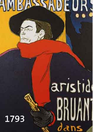 TOULOUSE-LAUTREC, HENRI DE, 1864-1901, VIER LITHOGRAPHIEN AUS JULIEN, UM 1960, CA. 23 X 33 CM, PP