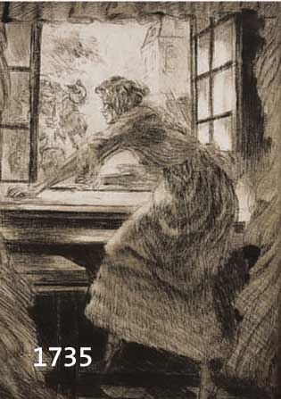 KOLB, ALOIS, DER ANTRAG, ZWEI RADIERUNGEN, UM 1920, DAVON EINE HANDSIGNIERT, CA. 15 X 19 CM, PP