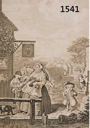 HOGARTH, WILLIAM, 1697-1764, DIE TAGES- ZEITEN, VIER KUPFERSTICHE VON RIEPENHAUSEN 1738, JE CA. 27 X 23 CM, PP