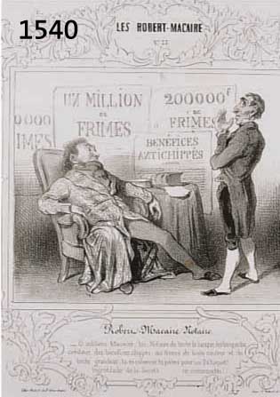 DAUMIER, HONORé, 1808-1879, VIER LITHO- GRAPHIEN AUS ROBERT MACAIRE, UM 1838, BANKIER, SOLDAT, VERMIETER, VATER UND SOHN, JE CA. 24 X 13 CM, PP