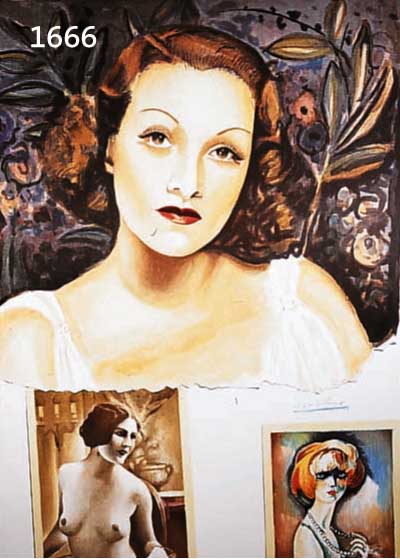 AZèNE, ARIé, GEB. 1934, MARLENE, FARB- LITHOGRAPHIE, HANDSIGNIERT UND NUM. CXXXV/CC, CA. 75 X 55 CM