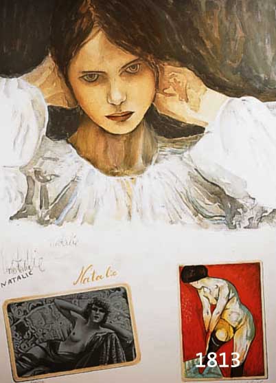 AZèNE, ARIé, GEB. 1934, NATALIE, FARB- LITHOGRAPHIE, HANDSIGNIERT UND NUM. XXXV/CC, CA. 75 X 55 CM