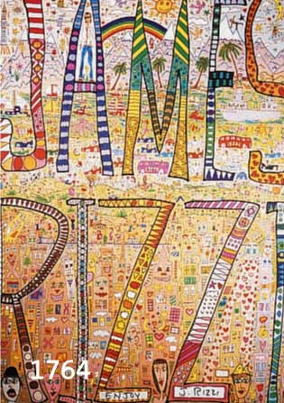 RIZZI, JAMES, ENJOY, FARBOFFSET VON 1988, MITTIG UNTEN HANDSIGNIERT, CA. 91 X 65 CM
