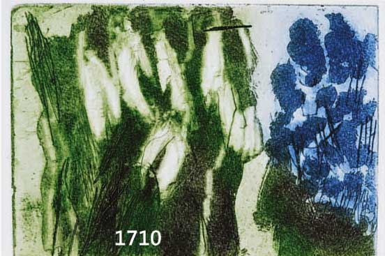 FUSSMANN, KLAUS, GEB. 1938, SCHNEEGLÖCKCHEN UND VERGIßMEINNICHT, AQUATINTA RADIERUNG, HANDSIGN., NUM. 189/200, CA. 7 X 10 CM, WVZ NR. 428