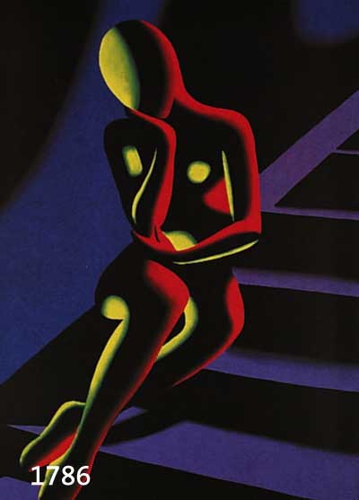 KOSTABI, MARK, GEB. 1962 ESTLAND, LEBT IN NEW YORK, FARBSERIGRAPHIE, HANDSIGNIERT, CA. 28.5 X 19.5 CM