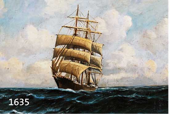 UNBEKANNTER KÜNSTLER, UM 1900, SEGELSCHIFF AUF BEWEGTER SEE, ÖL/LWD., UN- SIGNIERT, AUF PLATTE DOUBLIERT,ALTERS- SPUREN, 43 X 59 CM