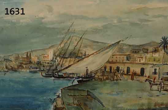 NEUMANN, MAX, 1885 - 1978 KÖNIGSBERG, BERLIN, AQUARELL, SÜDLÄNDISCHE HAFENANSICHT, SIGNIERT, PAPIER, 29 X 45 CM, DAT. ? 20