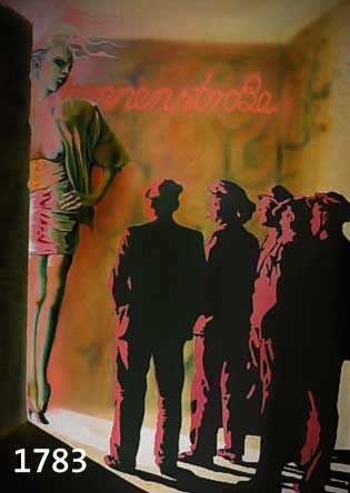 BLANKE, WOLFGANG, GEB. 1948 MÜNSTER, BRUNNENSTRAßE, ACRYL AUF LWD, VON 1986, RÜCKSEITIG SIGNIERT, DAT. UND BETITELT, CA. 100 X 80 CM, R.