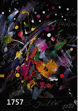 TINGUELY, JEAN, PLAKAT JAZZ FESTIVAL DE MONTREUX, 1982, L. GEKNICKT, M. CA. 100 X 70 CM